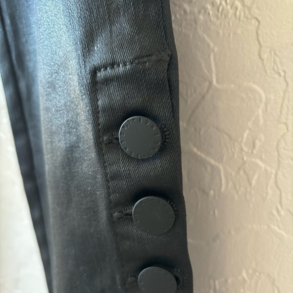 L’AGENCE Black Piper High Rise Skinny Jeans Noir Coated Size 26 - Picture 11 of 16